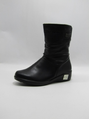 Kozaki damskie ocieplane na płaskim (37-42) 7167 BLACK