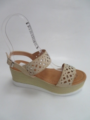 Sandały damskie na koturnie (36-41) 4202 BEIGE