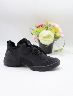 Buty sportowe damskie na płaskim (36-41) LA196 BLACK