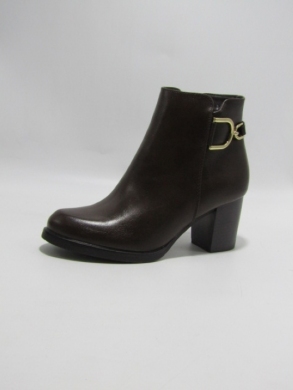 Botki damskie ocieplane na obcasie (36-41) 1369 BROWN
