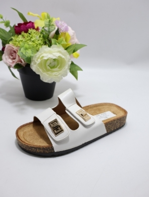 Klapki damskie na płaskim (36-41) JN1057 WHITE
