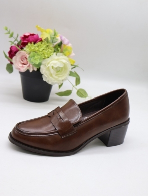 Półbuty damskie na obcasie (36-41) CHC366 BROWN
