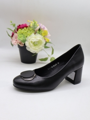 Czółenki damskie na obcasie (36-41) YCC-158 BLACK