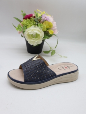 Klapki damskie na płaskim (36-42) 22601-26 D.BLUE
