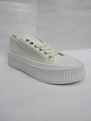 Trampki damskie na koturnie (36-41) L-218 WHITE