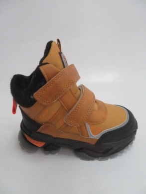 Botki chłopięce ocieplane (26-31) P685 CAMEL/BLACK