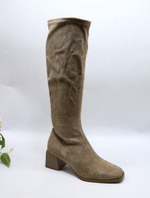 Kozaki damskie na obcasie (36-41) 9570A-1 KHAKI