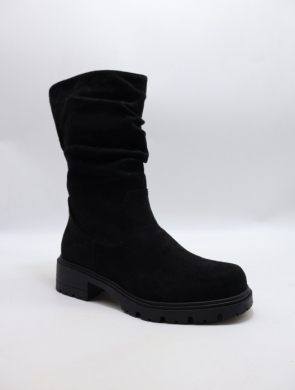 Kozaki damskie ocieplane na płaskim (36-41) BL78 BLACK