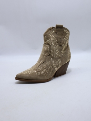 Botki damskie na obcasie (36-41) 9676A KHAKI