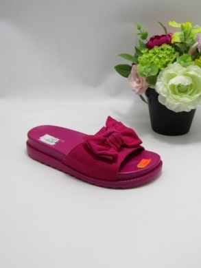 Klapki damskie na płaskim (36-41) 888-809 FUSHIA