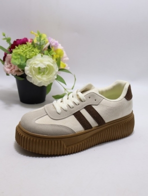 Buty sportowe damskie na płaskim (36-41) B3513 BEIGE