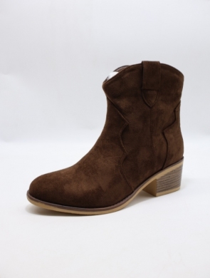 Botki damskie na obcasie (36-41) DF222 BROWN