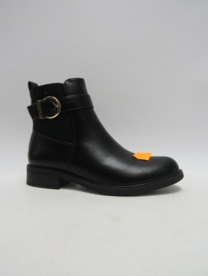 Botki damskie ocieplane na płaskim (36-41) 888-75 BLACK