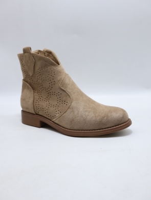 Botki damskie na płaskim (36-41) H167-2 KHAKI
