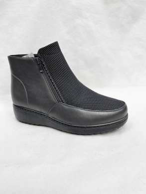 Botki damskie ocieplane na płaskim (36-42) 8150-2 GREY