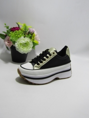 Buty sportowe damskie na płaskim (36-41) 6380 BLACK