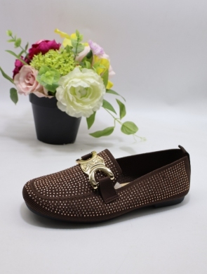 Mokasyny damskie na płaskim (36-41) 2946 BROWN