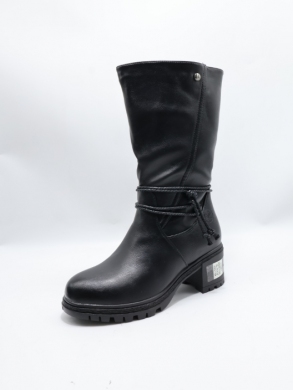 Kozaki damskie ocieplane na obcasie (36-41) M862-1 BLACK