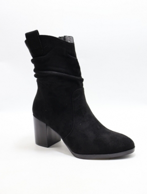 Botki damskie ocieplane na obcasie (36-41) H8-601 BLACK