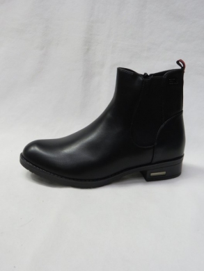 Botki damskie ocieplane na płaskim (36-41) SG-557 BLACK