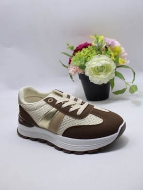 Buty sportowe damskie na płaskim (36-41) BO-900 BROWN