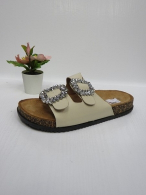 Klapki damskie na płaskim (36-41) 8051 BEIGE