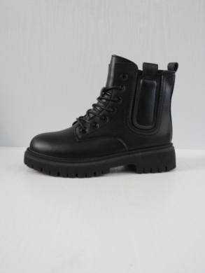 Botki damskie ocieplane na płaskim (36-41) E8201-1 BLACK