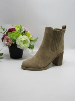 Botki damskie ocieplane na obcasie (36-41) BM77 KHAKI