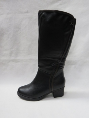 Kozaki damskie ocieplane na obcasie (36-41) G3444G BLACK