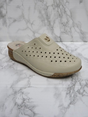 Klapki damskie na koturnie (36-41) J6-10 BEIGE