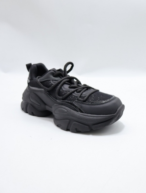 Sneakersy dziewczęce (33-36) EC336 BLACK