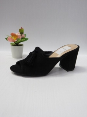 Klapki damskie na obcasie (36-41) 1-112 BLACK