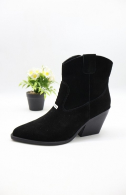 Botki damskie na obcasie (36-41) 5078 BLACK