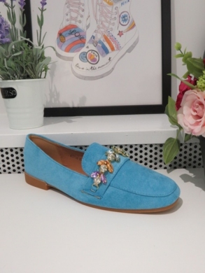 Mokasyny damskie na płaskim (36-41) 7139 BLUE
