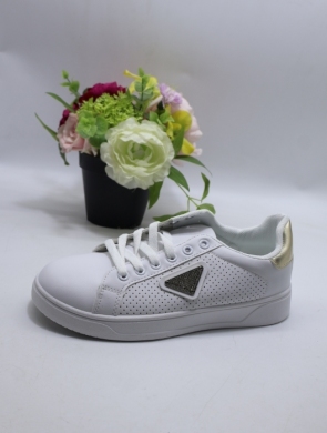 Buty sportowe damskie na płaskim (36-40) EV313 WH/GOLD