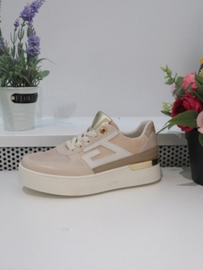Buty sportowe damskie na płaskim (36-41) 23020 BEIGE