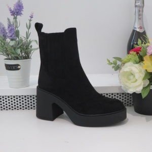 Botki damskie na obcasie (36-41) 9527 BLACK