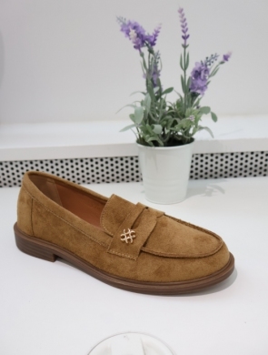 Mokasyny damskie na płaskim (36-41) 1500 CAMEL