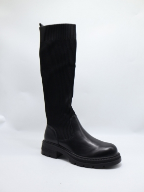 Kozaki damskie na płaskim (36-41) 888-63 BLACK