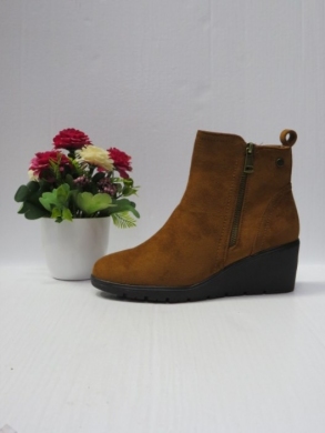 Botki damskie ocieplane na koturnie (36-41) 4431 CAMEL