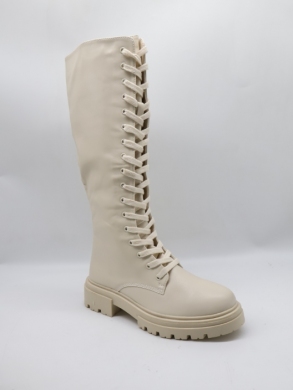 Kozaki damskie ocieplane na płaskim (36-41) F6005 BEIGE