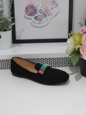 Mokasyny damskie na płaskim (36-41) 7972 BLACK