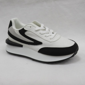 Buty sportowe damskie na płaskim (36-41) 8047 WHITE/BLACK
