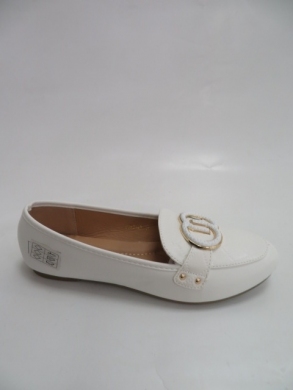 Mokasyny damskie na płaskim (36-41) 9988-47 WHITE
