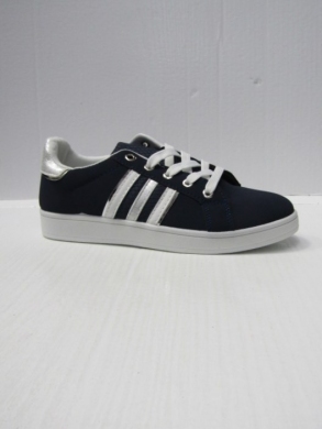 Buty sportowe damskie na płaskim (36-41) QS-62 NAVY/SILVER