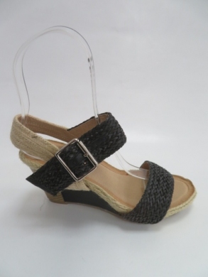 Sandały damskie na koturnie (36-41) 109-27 BLACK