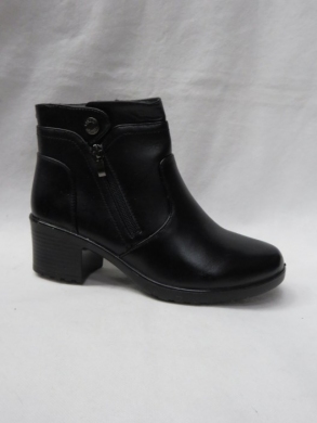 Botki damskie ocieplane na obcasie (36-43) 7603-1 BLACK