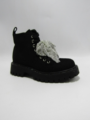 Botki damskie na płaskim (36-41) 7603A-1 BLACK