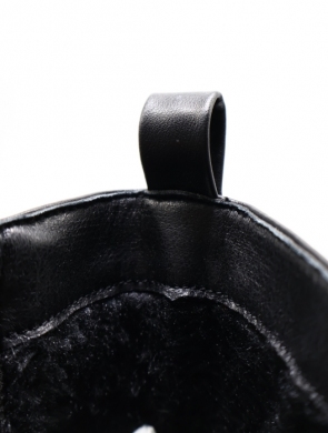 Botki damskie ocieplane na obcasie (36-41) 5817 BLACK