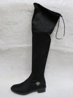 Kozaki damskie na płaskim (36-41) 566-15 BLACK